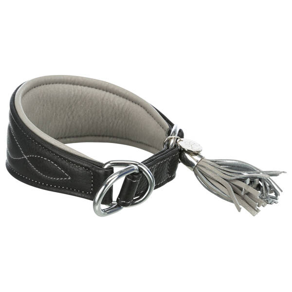 TRIXIE Περιλαίμιο Active Comfort Greyhound S 27-35cm/55mm Μαύρο/Γκρι