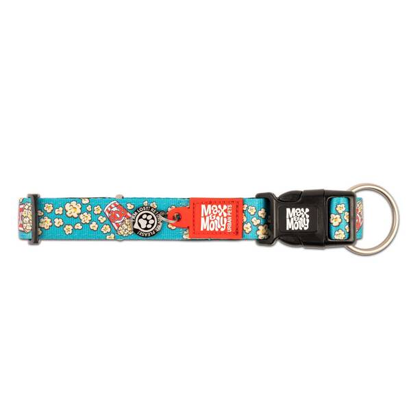 MAX & MOLLY Smart ID Collar - Popcorn/M 2,0cmx34-55cm