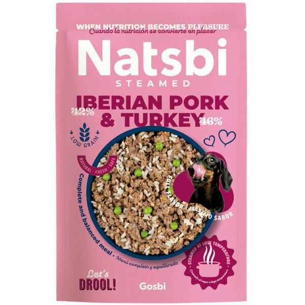 NATSBI Steamed Iberian Pork And Turkey Dog 200gr