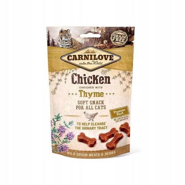CARNILOVE Cat Snack Soft Chicken enriched with Thyme 50gr CARNILOVE Cat Snack Soft Chicken enriched with Thyme 50gr