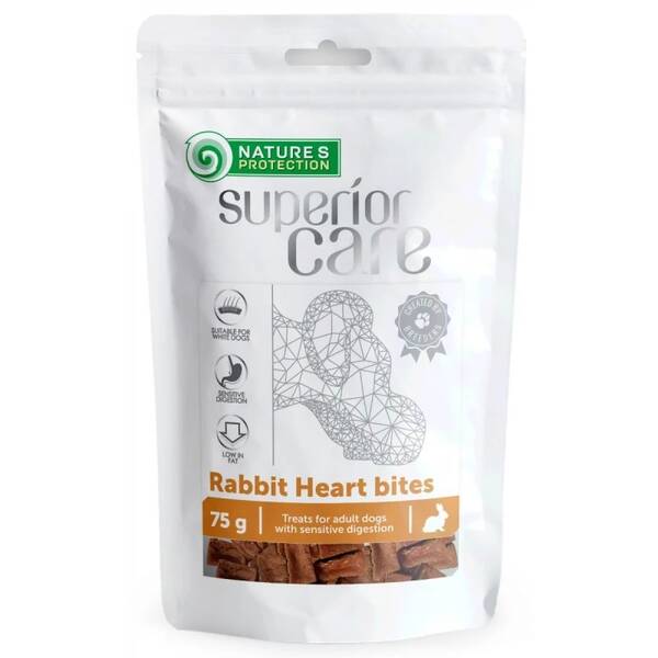 NATURE'S PROTECTION Superior Care Snack Rabbit Heart Bites 75gr NATURE'S PROTECTION Superior Care Snack Rabbit Heart Bites 75gr