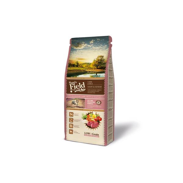SAM'S FIELD Dog Light&Senior Lamb&Rice 13+2kg