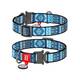 WAUDOG Naylon Dog Collar Ethno Blue 25mm 31*49cm