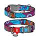 WAUDOG Naylon Dog Collar QR Passport ''Summer'' XL - 25mm X 35-58cm (4591)