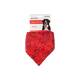 FLAMINGO Collar with bandana Pinto Red L 40-65cm 25mm