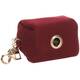 FLAMINGO Poop Bag Dispenser Sueda Bordeaux 8x5x5cm