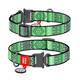 WAUDOG Naylon Dog Collar QR Passport ''Etno Green'' 20mm X 24-40cm (5192)
