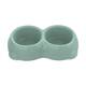 MODERNA Διπλό Πλαστικό Μπολ με Αντιολισθητική Βάση Πράσινο 2x645ml