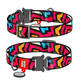 WAUDOG Naylon Dog Collar QR Passport ''Graffiti'' M - 20mm X 24-40cm (5116)