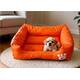 DENIKPETS Πορτοκαλί Αδιάβροχο Κρεβάτι 3XL 110*82*15cm