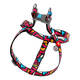 WAUDOG Naylon Dog Harness QR Passport ''Graffiti'' L - 25mm X 60-90cm (5016)