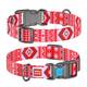 WAUDOG Naylon Dog Collar QR Passport ''Etno Red'' 25mm X 31-49cm (4667)